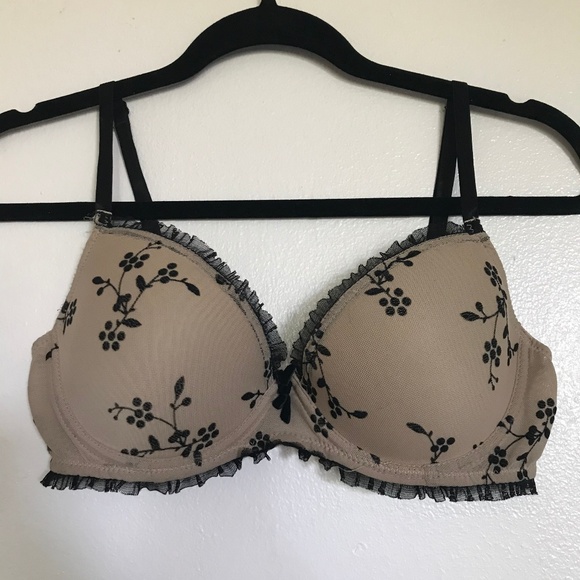 Black and Tan Lace Bra - Picture 1 of 2